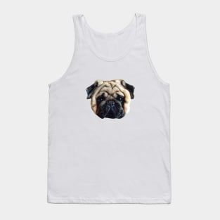 Pug Squishy Cute Dog Face Tank Top